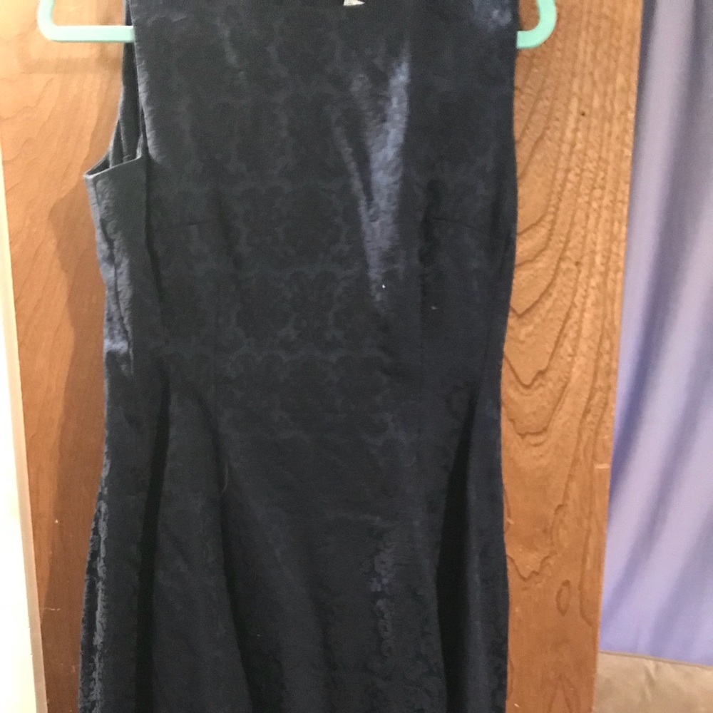 New York & Company Navy Blue Floral Dress